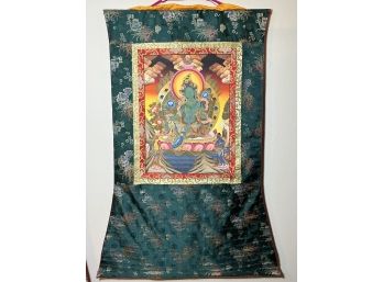 Green Tara Thangka  (34in X 56in)