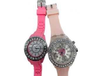 Watches With Pink Rubber Wristband - Geneva, Mingdu Untested.