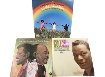 Vinyl Records (3) Includes Nat King Cole, Sammy Davis Jr & Count Basie, And Martha Reeves & The Vandellas