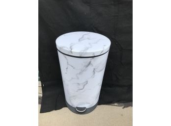 Marble Print Aluminum Waste Bin