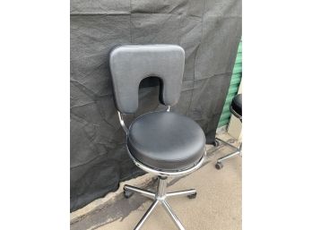 CSC Spa/Estheticians Sleek Salon Adjustable Height Chair. High Back With Rollers.