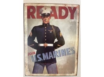 Metal Sign Join The Marines