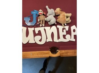 Adorable 'J' Letters With Little Stuffed Animals