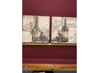 Canvas Wine Prints Set Of 2