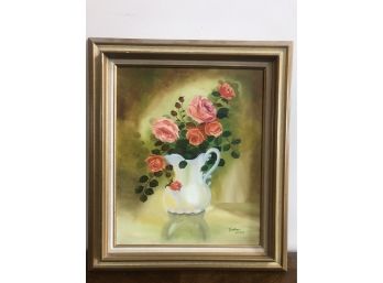 Barbara Harris Floral Painting- 27x32      A