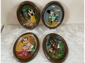 Assorted Vintage Disney Character Wall Art, Signed CMN 1981