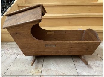 Wooden Baby Doll Rocker Bed, Very Sturdy And Beautifully Made!