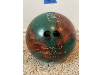 Brunswick Crown Jewel Bowling Ball, Stamped BK9287