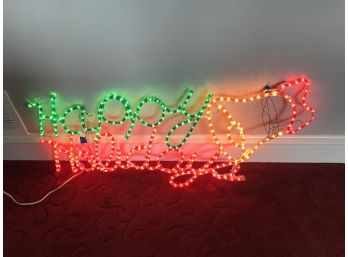 Happy Holidays Lighted Sign   PF