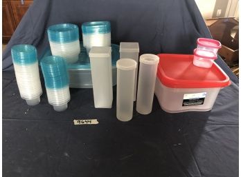 Large Lot Of Plastic Food Storage Sets. Ranges In Sizes. (R)