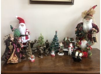 Assorted Christmas, Nativity Set, Santas,light Tree And More-a