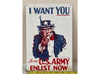 Uncle Sam I Want You Metal Poster