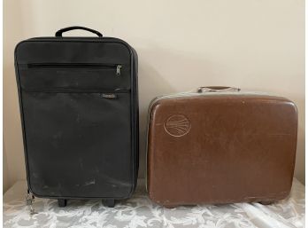 Black Coronado Suitcase, Brown Samsonite Briefcase, Tote Bag Inside Briefcase, Good Condition