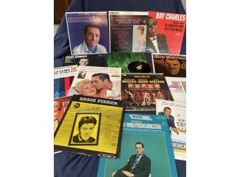 Lot Of 1960s Records, Roger Williams, Eddie Fisher, Ed Sullivan, Eddie Arnold, Slim Whitman, Ray Charles, Tere