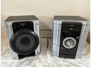 Sony Compact Disk Deck Receiver And Subwoofer