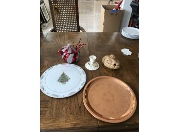 Lot Of Holiday Serving Ware