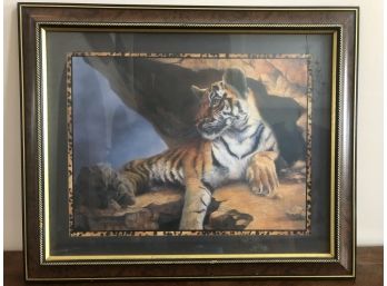 Linda Wacaster Tiger Artwork,32.5x26.5   A