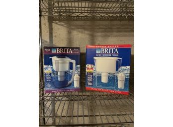 Brita Water Filtration Pitchers (2). Prism Model And Space Saver Model.