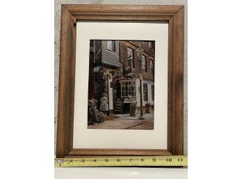 Lot Of 2 Reflective Pictures, European Town Corner