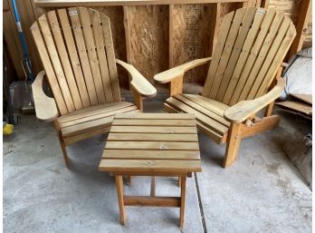 Set Of Adirondack Chairs With Small Table