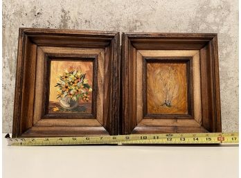 Small Plant Paintings, Lot Of Two, Ginger E. Martin Studio