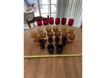 Lot Of Gorgeous Wine Glasses In Variety Of Sizes And Colors.