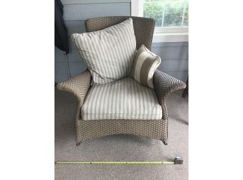 Light Gray Rocking Chair With Pillows And Cushion