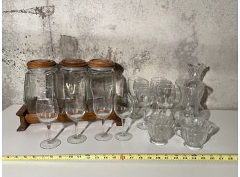 Miscellaneous Glassware, Gorgeous Wine Glasses, Pitchers, And Teacups