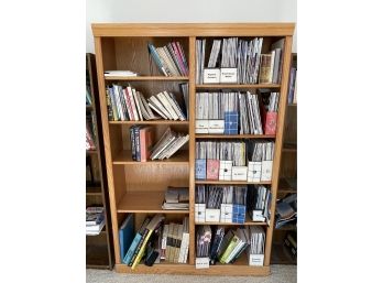 Large Light Wood Bookcase, Books Included