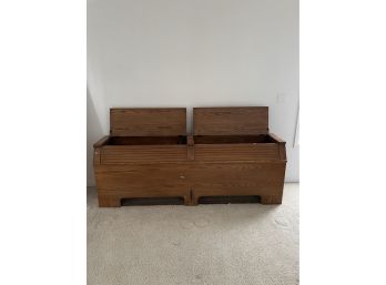 King Sized Storage Based Headboard With Outlets On Inside. 82x15x29 Inches.