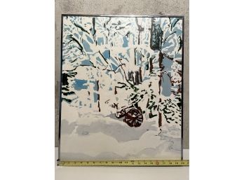 Forest In Winter Canvas, Ellen Brody Signed Original