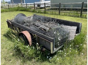 Trailer, Well Used, Wood On Bottom Is Rotting And Rear Brake Light Cracked, Contents Included