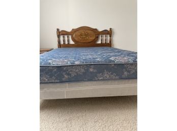 Vintage Wood Headboard With Pretty Flower Design With Verlo Matters 61W X 79 L