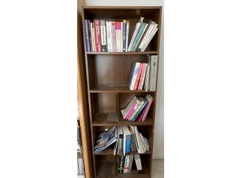 Dark Brown Wood Book Case, Books Included
