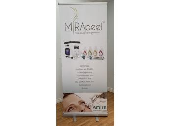 METAL SIGN! Retractable Signage For Mira Apeel Product By Emira.