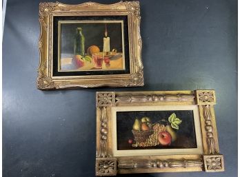 Acrylic Paintings Of Fruit In Beautifully Designed Frames By Granet And Van Hoot. From The Jeanmarie Gallery.