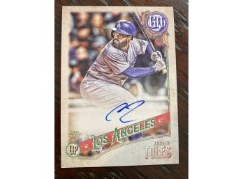 Andrew Toles Los Angeles Dodgers. Autograph. 2018 Topps Gypsy Queen Baseball.