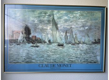 Regatta At Argentuil By Claude Monet. In Gold Frame. Good Condition. R