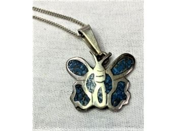 Pretty Butterfly Necklace-Stamped Mexico