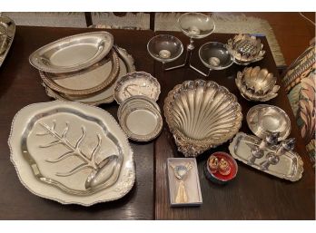 Collection Of Serving Trays, Appetizer Trays, Salt/pepper Shaker And More