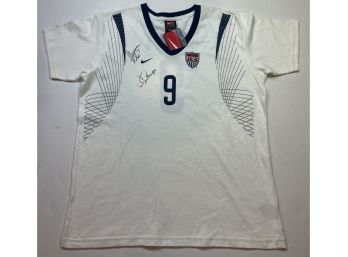 Mia Hamm #9 USA Soccer Jersey With Autographs. Womens Size L.