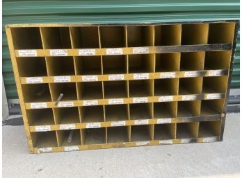 Metal Heavy Duty Nail/screw Organizer With Lots Of Separate Cubbies.