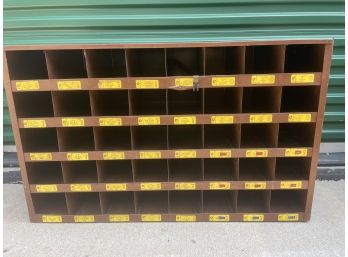 Metal Heavy Duty Nail Storage Rack With Separate Cubicles.