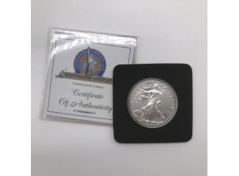 SILVER COIN-2013 One Ounce Silver Proof Coin With Certificate Of Authenticity.