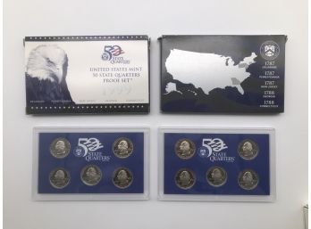 COINS-Two 1991 United States Mint State Quarters, 5 Quarters In Each Pack.