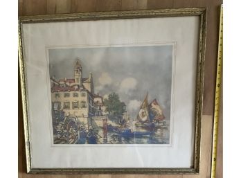 'where Pleasure Dwells' By Arthur V Diehl, Lithograph, Signed, Framed And Matted