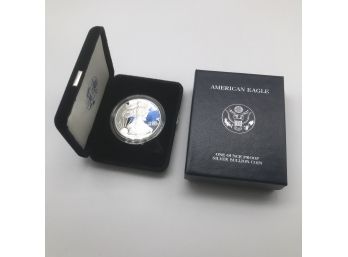 SILVER COIN-2001 American Eagle One Ounce Silver Proof Coin.