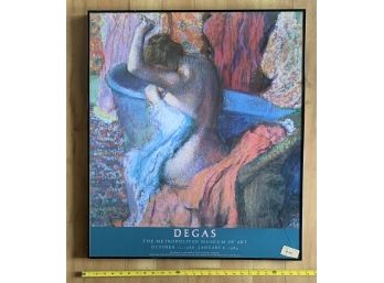 'seated Bather' By Degas, Framed, Poster, Metropolitan Museum Of Art, 1989, Glass Is Cracked