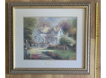 'Home Is Where The Heart Is' By Thomas Kincaid, Library Addition, Framed And Matted