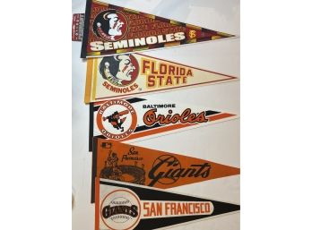 San Francisco Giants, Baltimore Orioles, Florida State Orioles MLB Pennants.